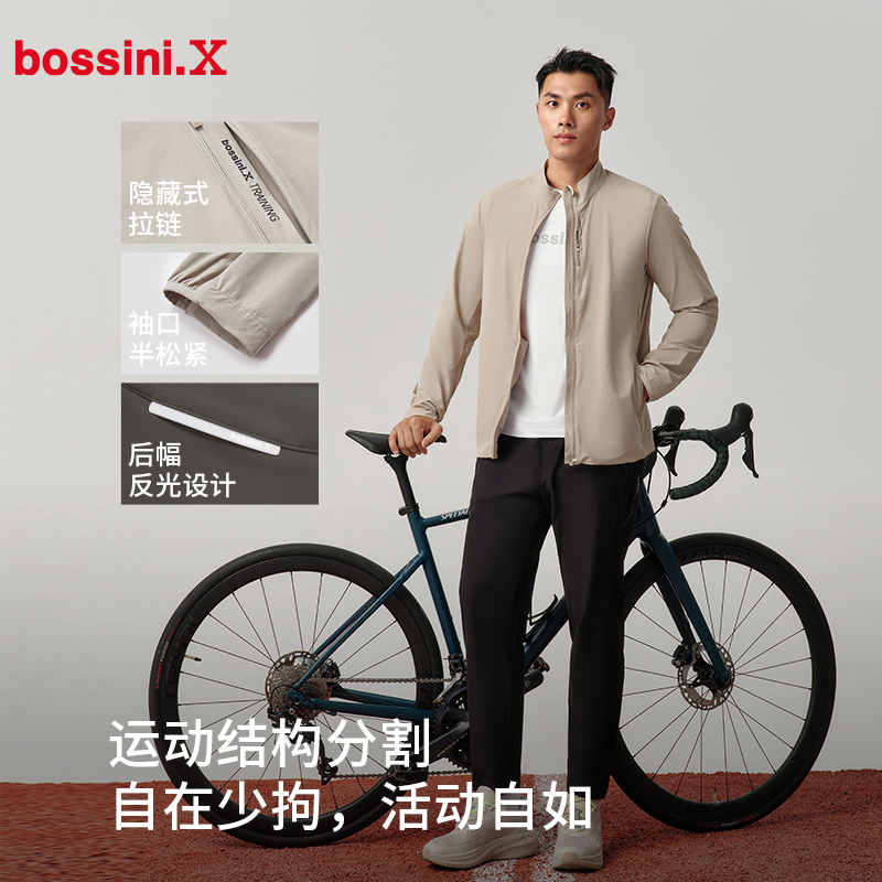 【云感服】bossini立领防风运动外套男女同款25秋季新款户外风衣