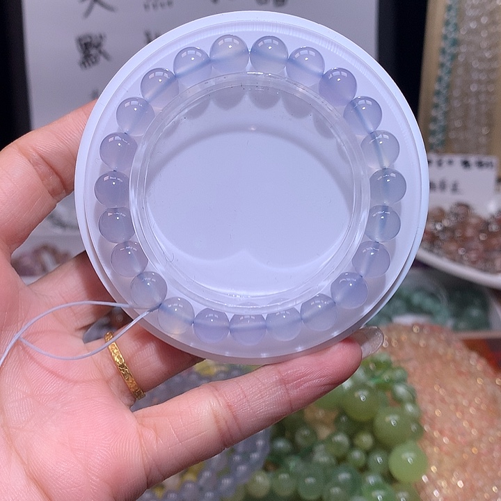 水晶手链未镶嵌蓝玉髓