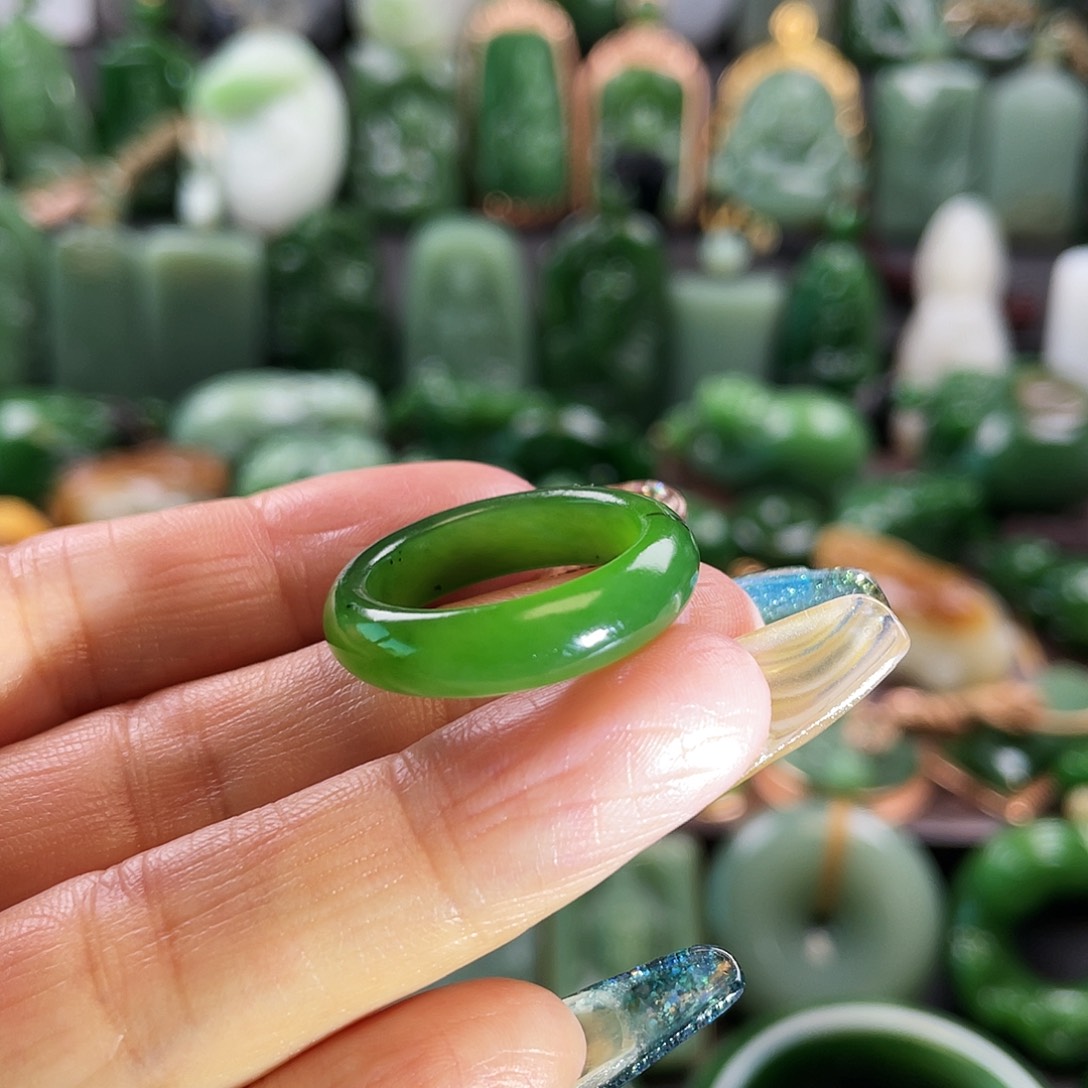 和田玉戒指未镶嵌18.5圈口