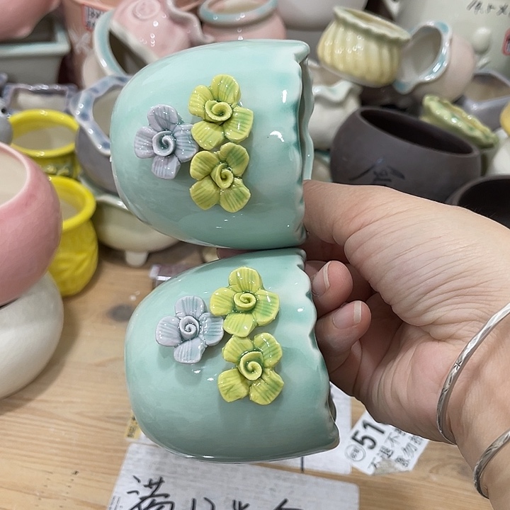 陶瓷花盆凑12包邮