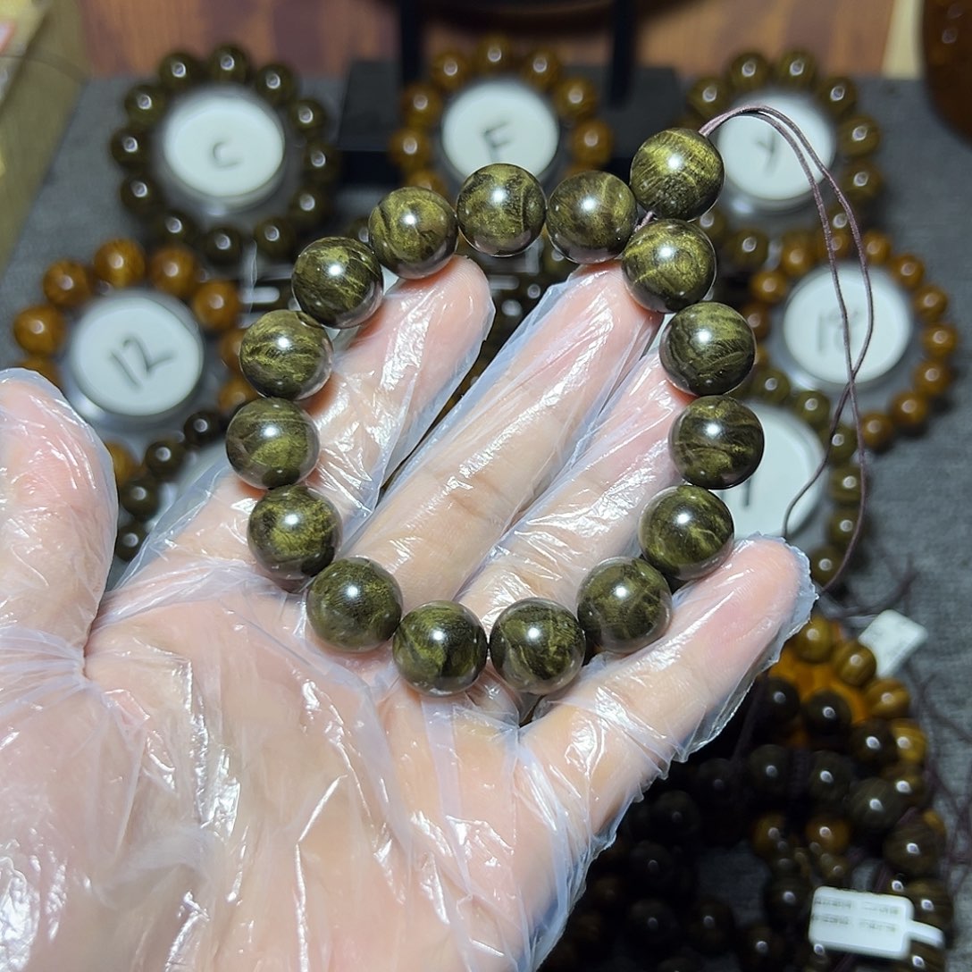 无***辈阴沉木手串/手链阴沉1.5碎花龙