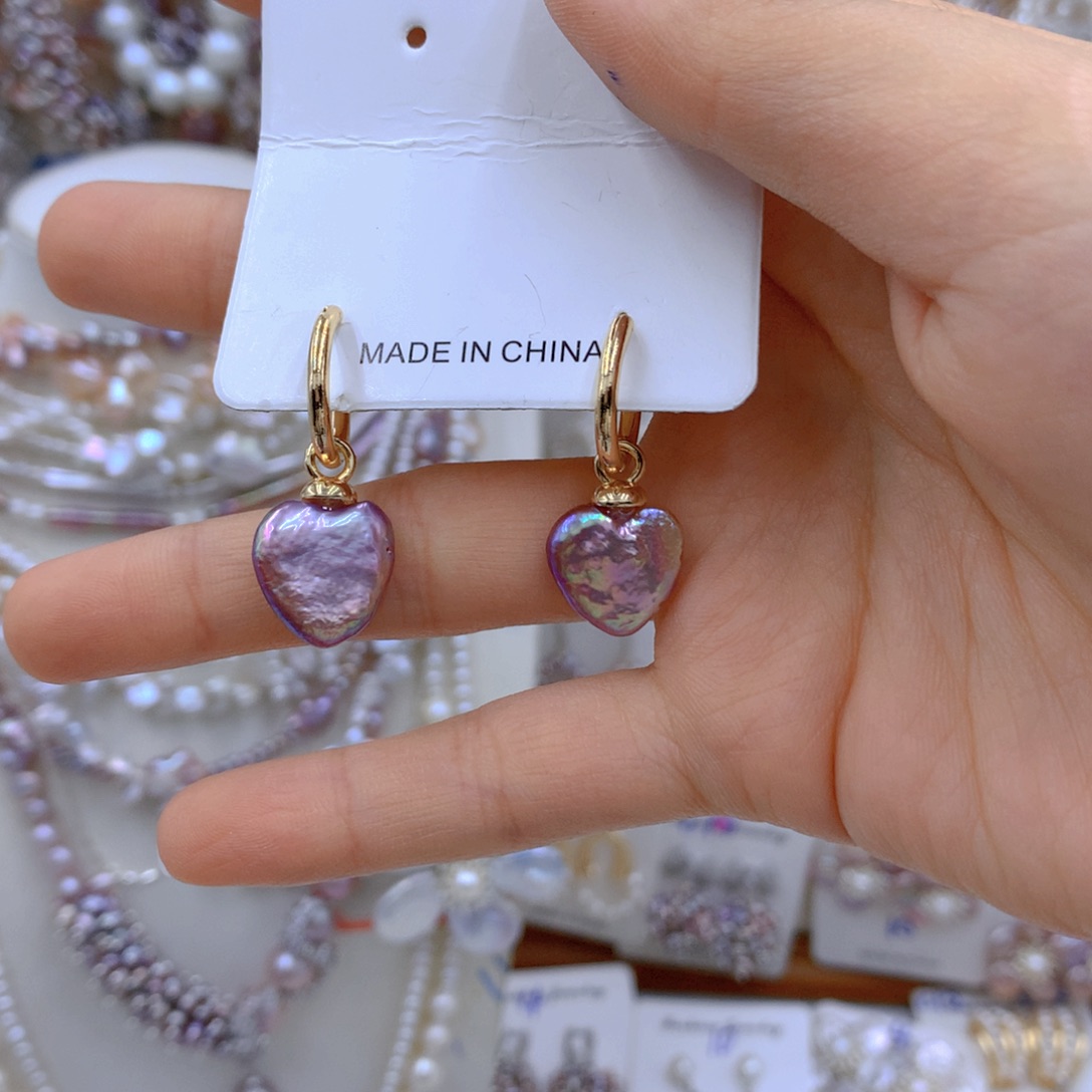 淡水珍珠耳饰银S925镶嵌