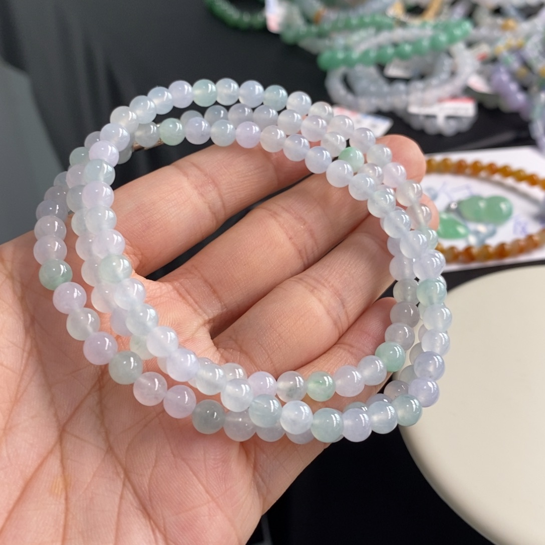 翡翠未镶嵌手链卡5.5