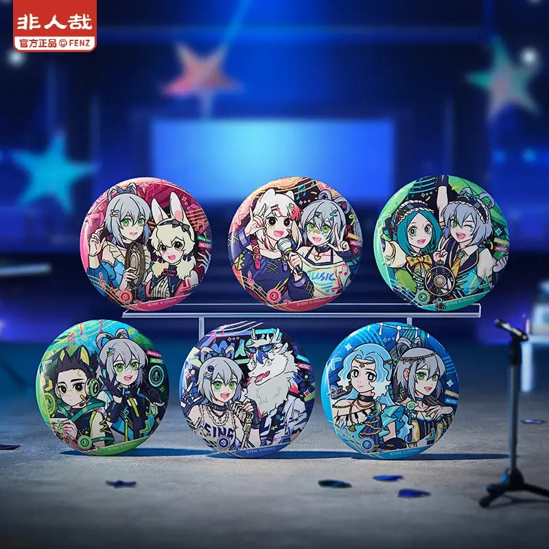 非人哉×洛天依联名-闪耀节拍系列-马口铁徽章及周边