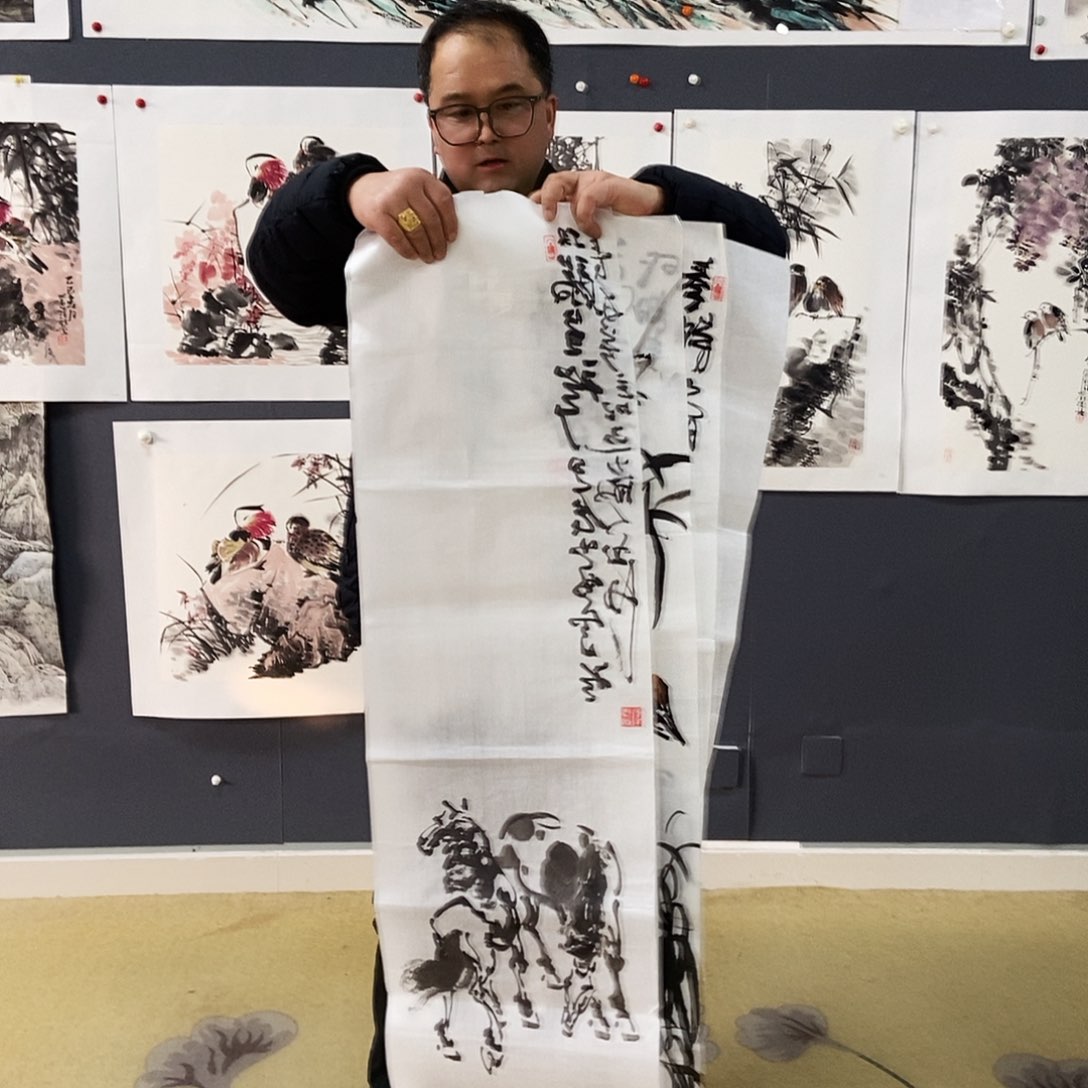 国画财****生李雨轩手绘作品欣赏34.138。 5