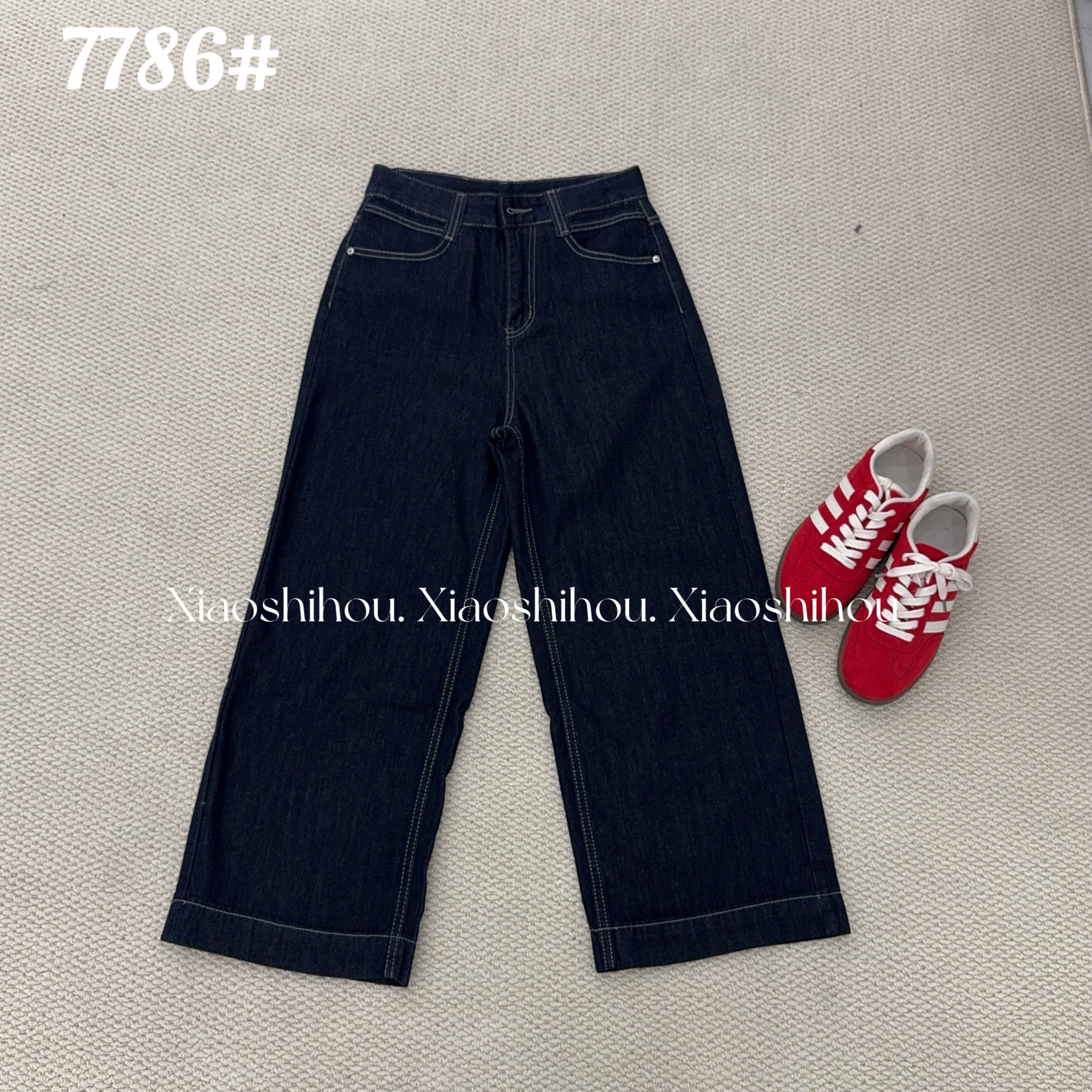 小时候女装店（no退no换）直筒牛仔裤7786