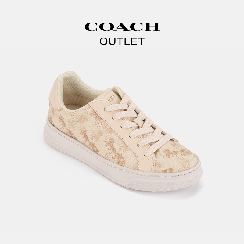 COACH/蔻驰 女士马车图案印花HIGH LINE运动鞋 板鞋平底鞋休闲鞋