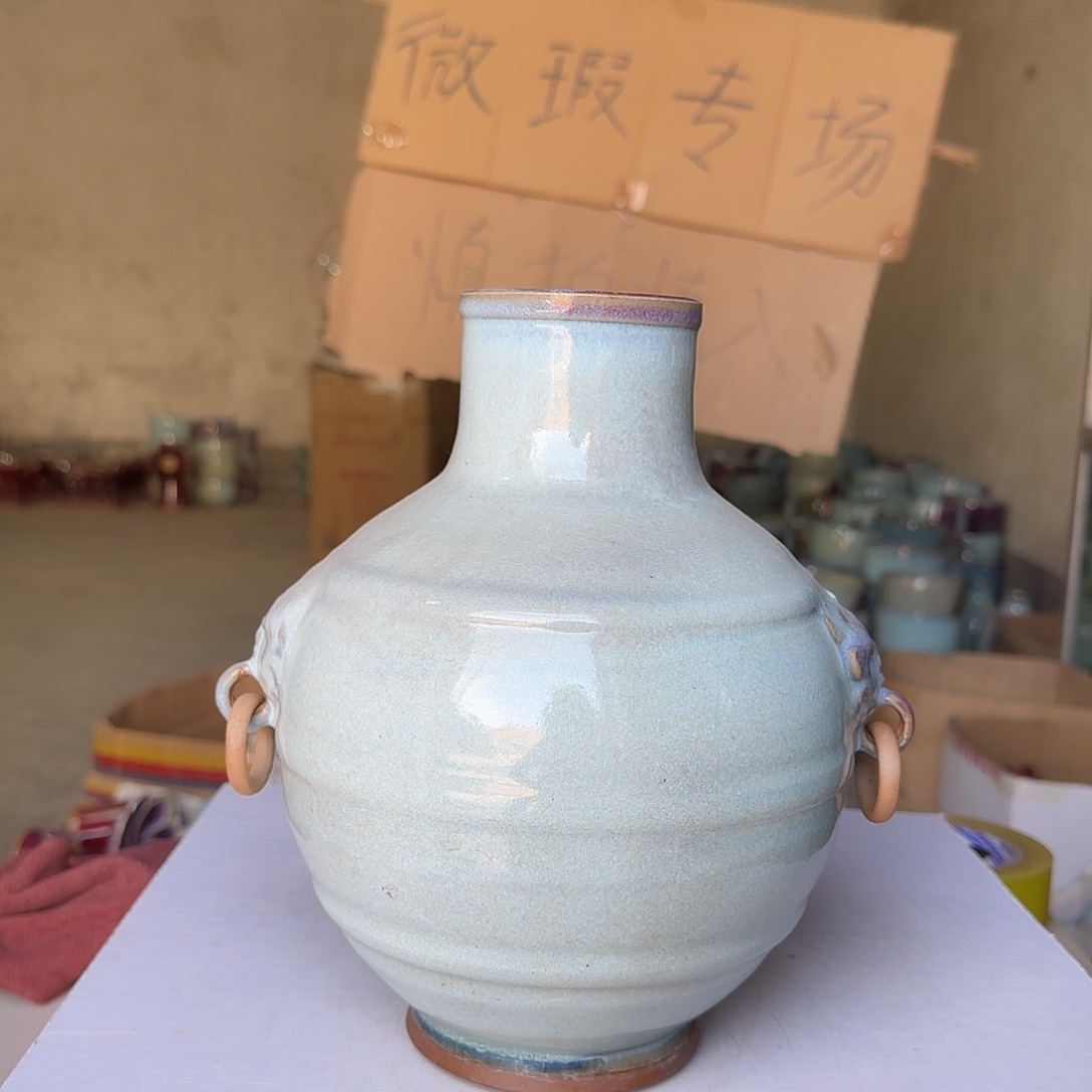 陶摆件郑家钧瓷摆件微瑕