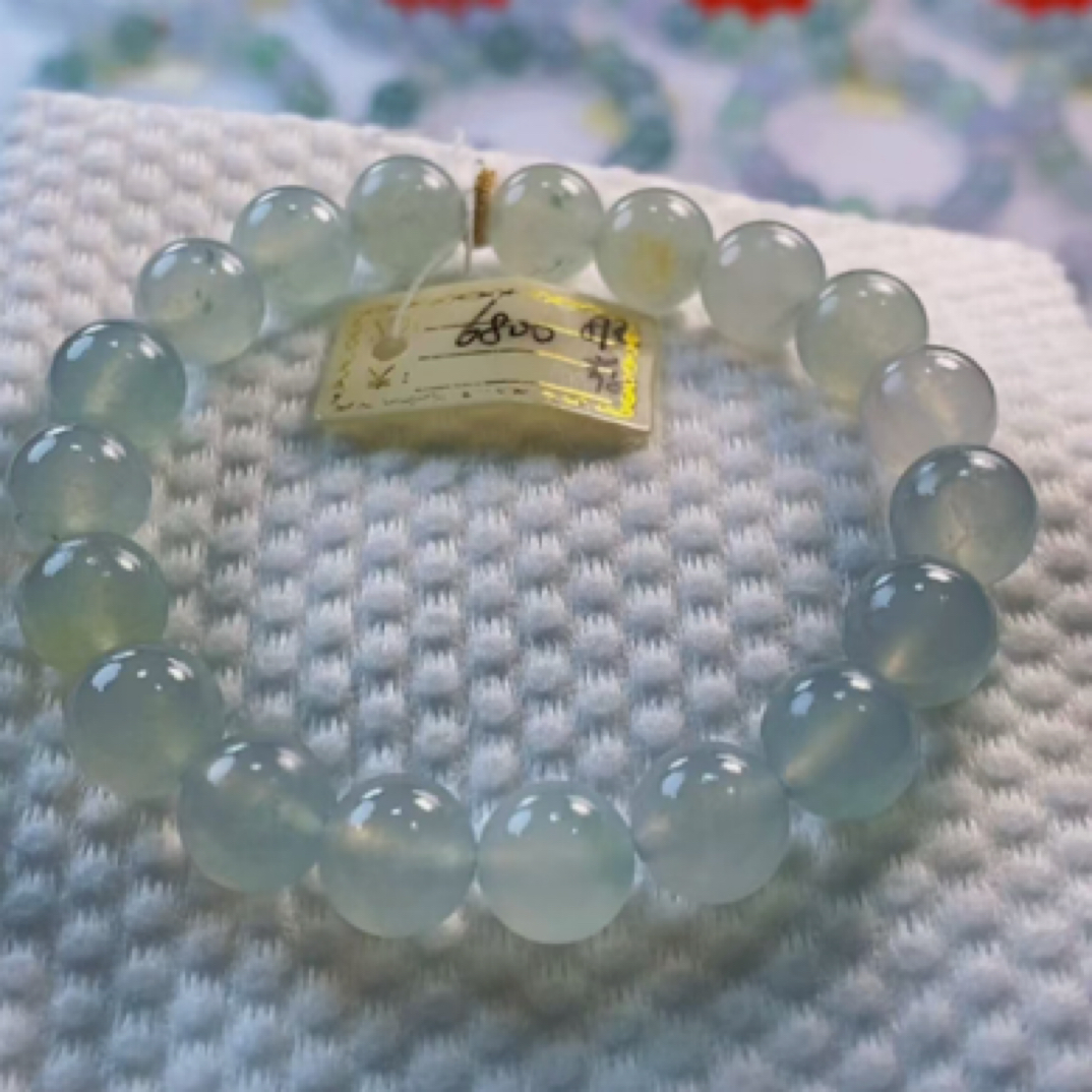 翡翠毛货手串未镶嵌