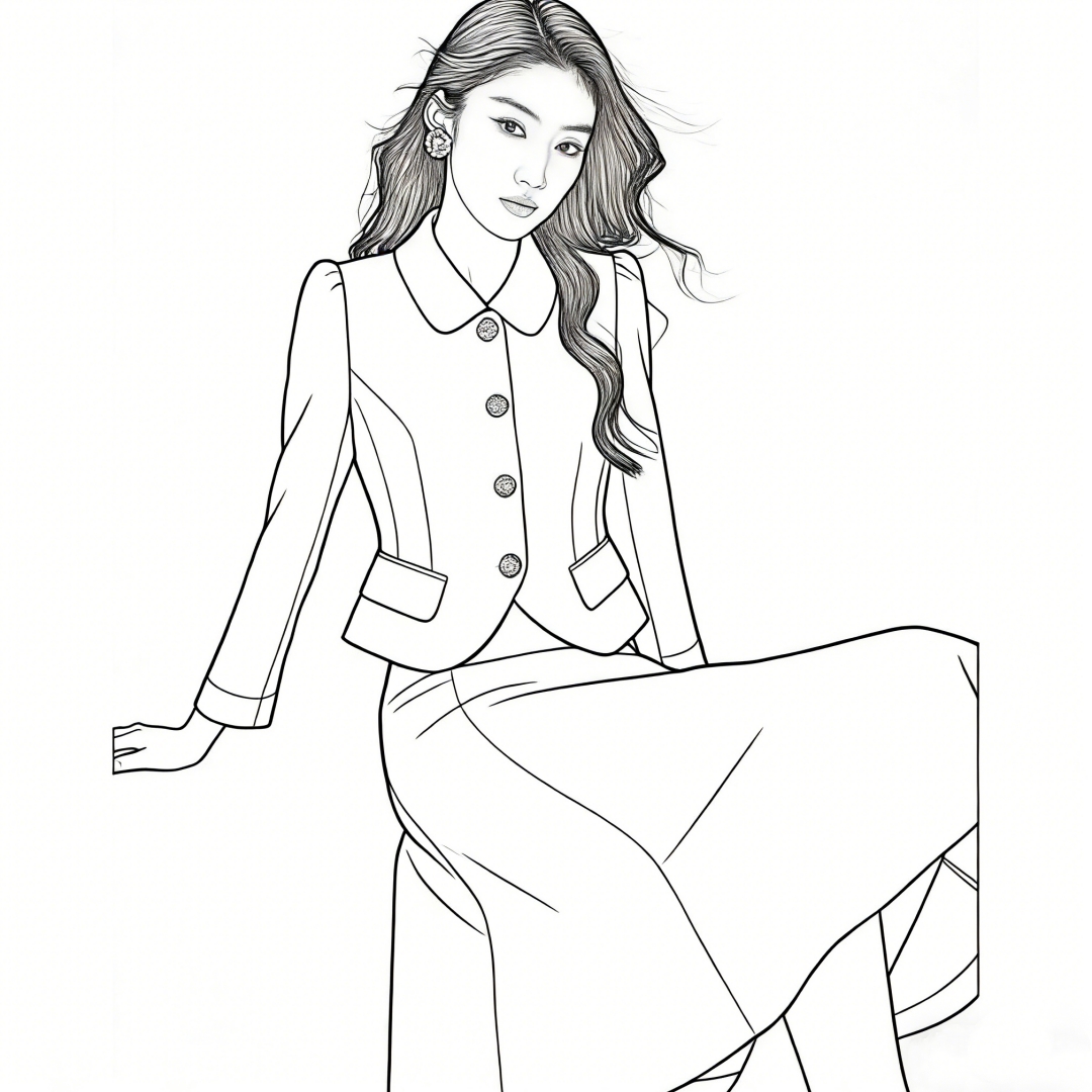 【Montendre】秋冬新款 L 气质百搭赫本风时尚小香风上衣高腰裙套装