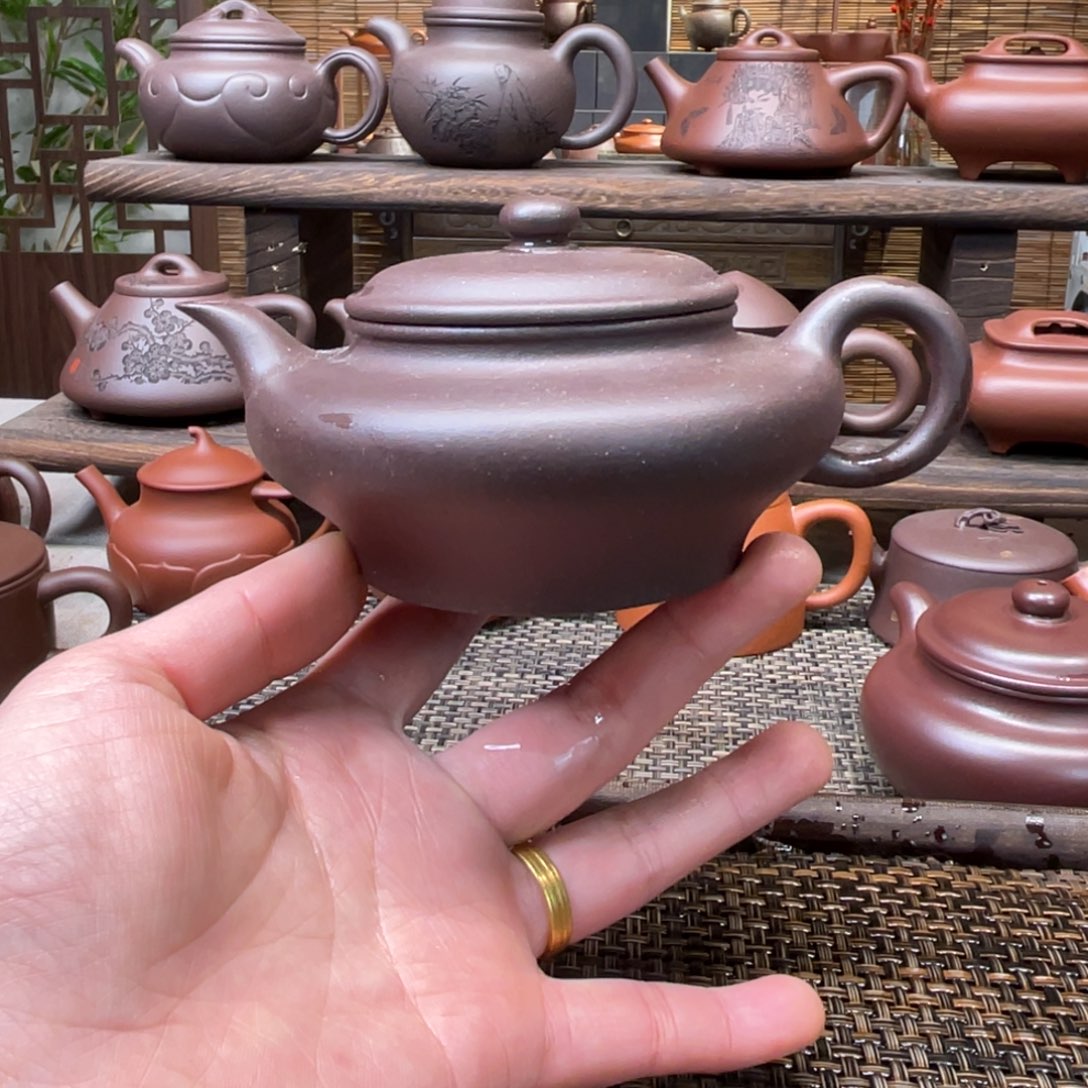 紫砂茶壶宜兴原矿紫砂手工制210