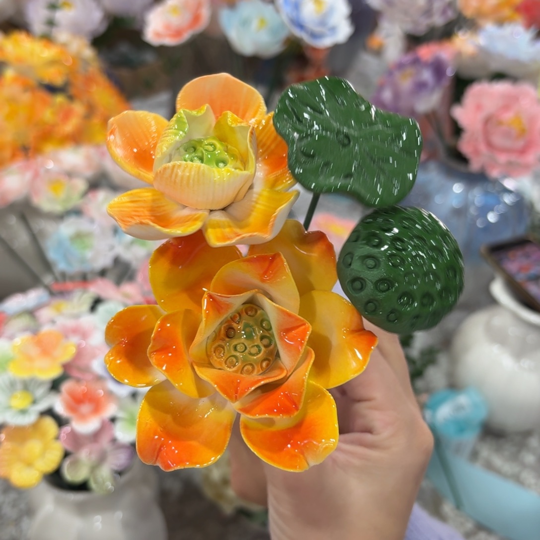 陶瓷花拍满20元发货，退款拉黑