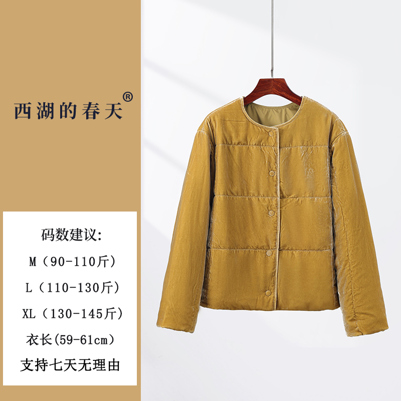 羽绒服外套女2025秋冬白鹅绒丝绒时尚防风保暖外套女G896294