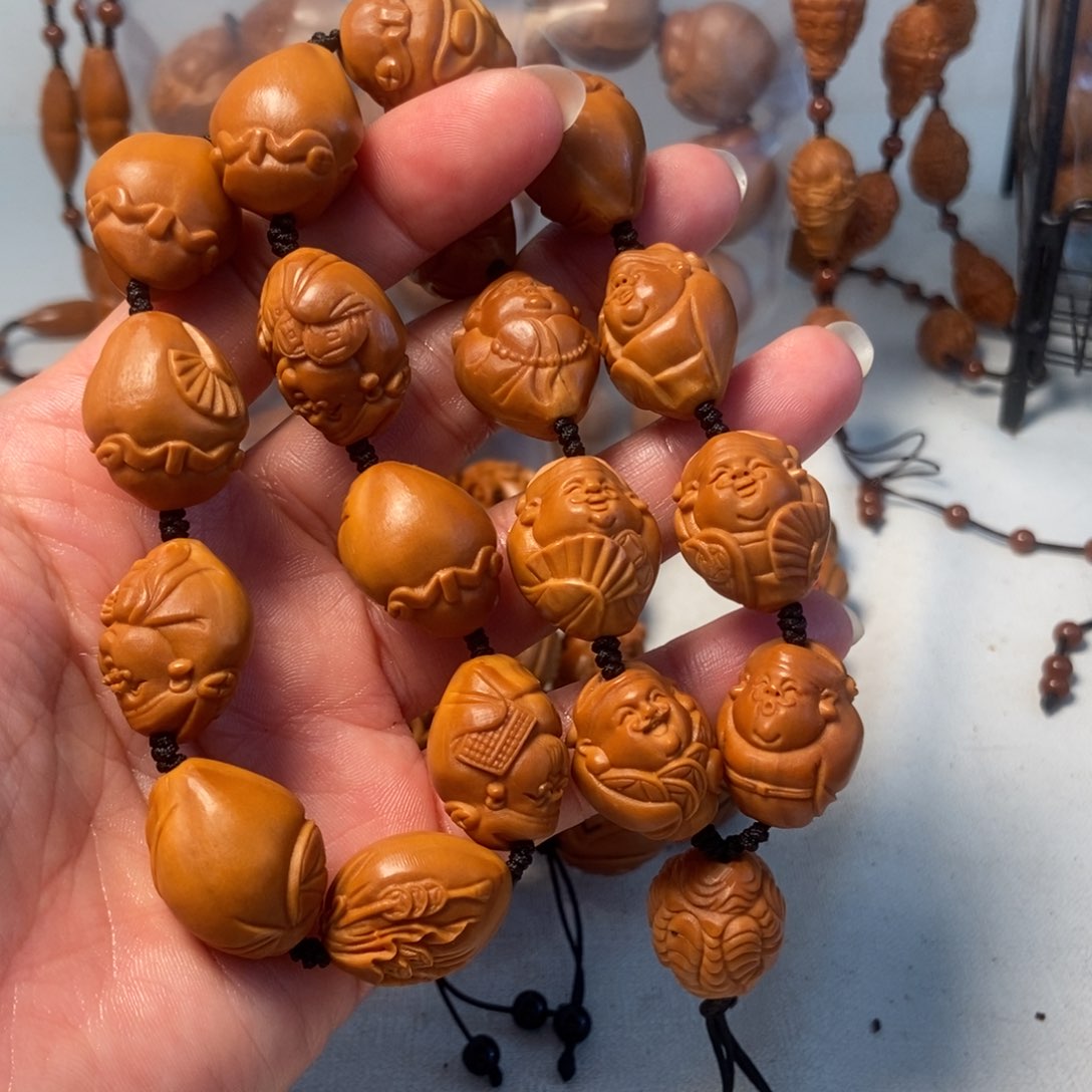 橄榄核手串/手链财神手持18