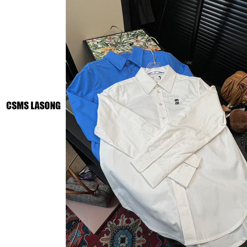 秋冬新款男女同款衬衫【克莱因蓝】学院风叠穿