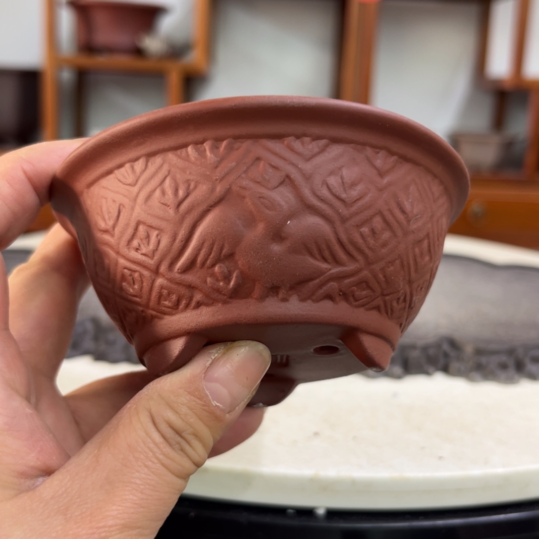 紫砂花盆瑕疵4.5-9.5。。。