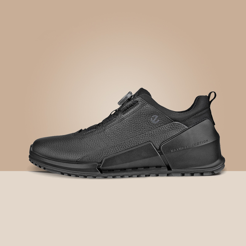 Ecco/爱步男鞋休闲黑色运动鞋真皮缓震透气跑步鞋 健步BIOM2.0