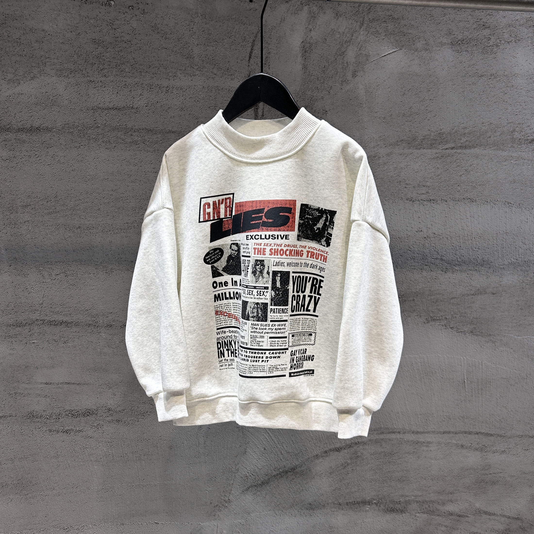 【裔kids】韩版儿童加绒卫衣男童套头卫衣复古印花百搭上衣25C115