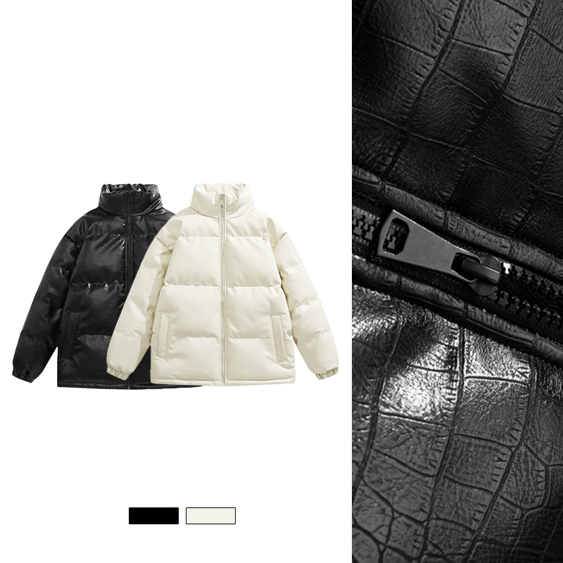 冬季皮棉衣立领保暖加厚男女同款休闲百搭棉服外套681