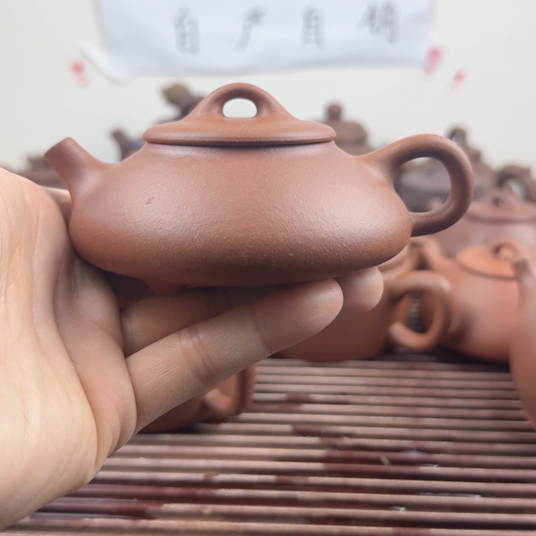 紫砂茶壶憨瓢170cc降坡泥微瑕