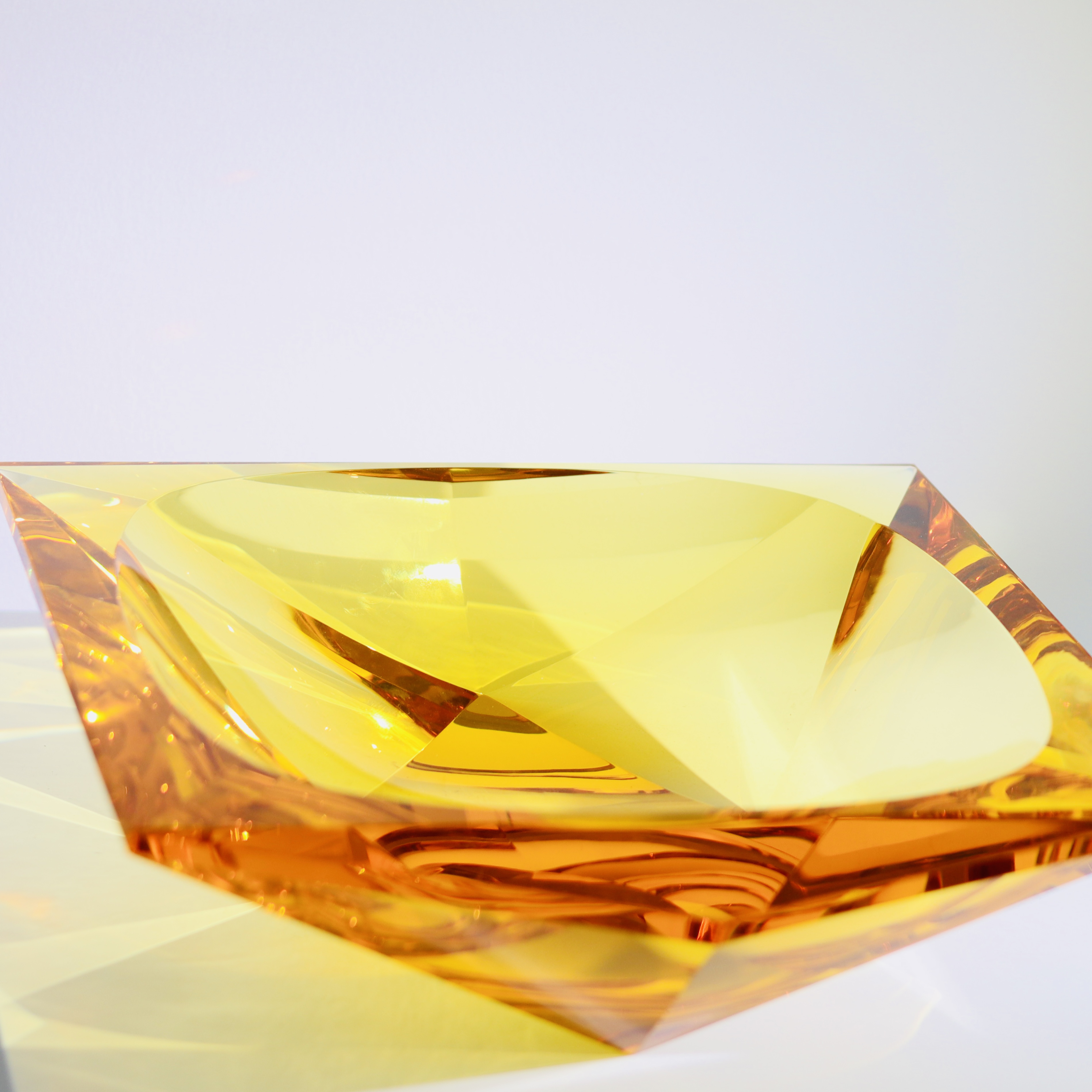 晶莹琉璃【杰恩工作室·冰湖系列】意式极简简约现代轻奢水晶果盘