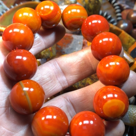 玛瑙/玉髓手链合金行***止