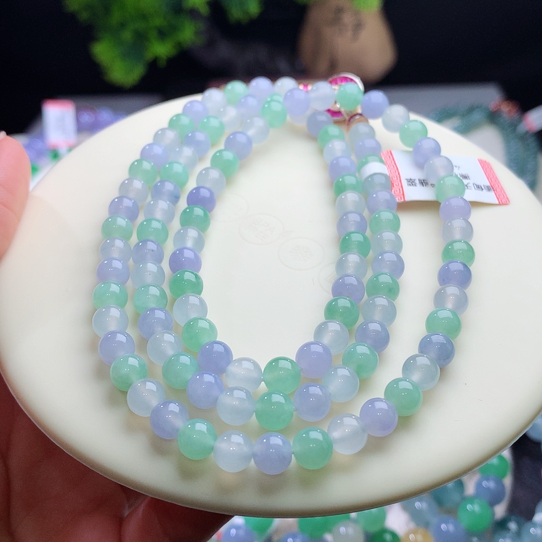 项链未镶嵌翡翠卡6mm