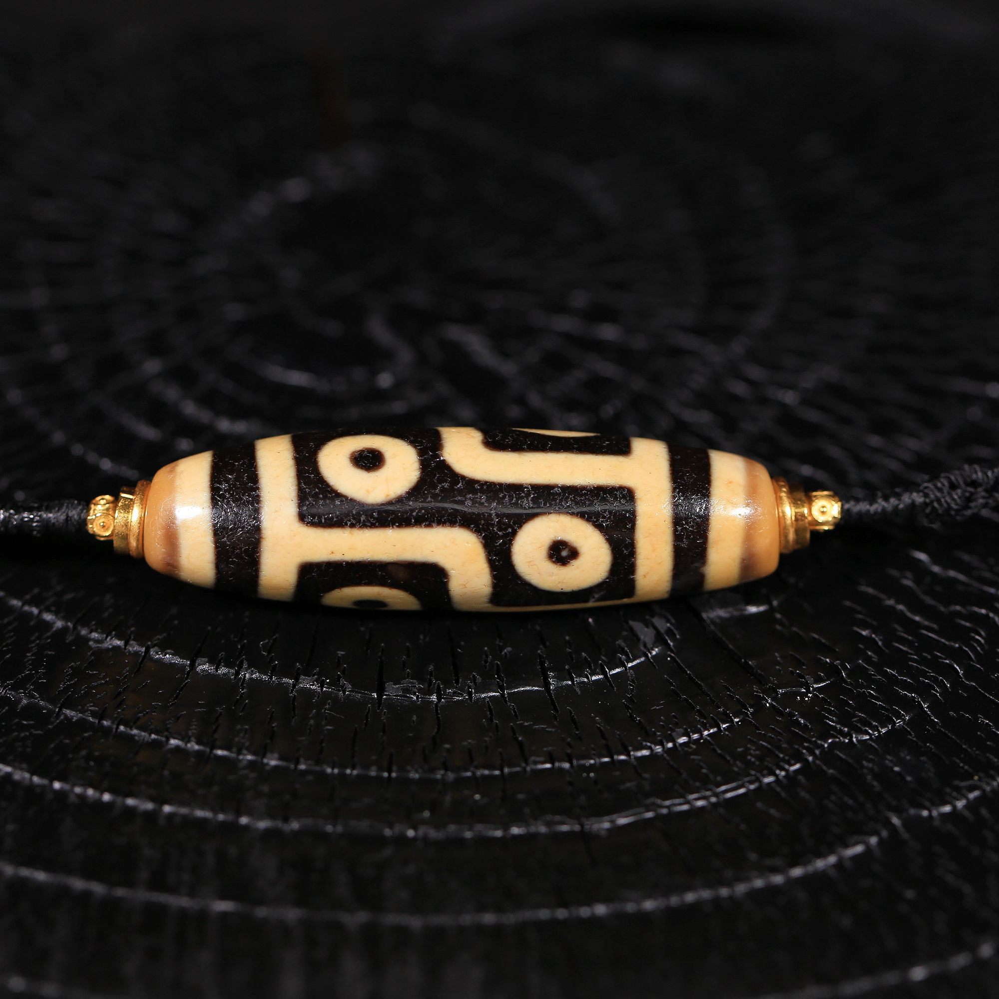 甜珠阁【行运任晓潘雪域】折线六眼老台湾珠复古藏风男女同款锁骨链