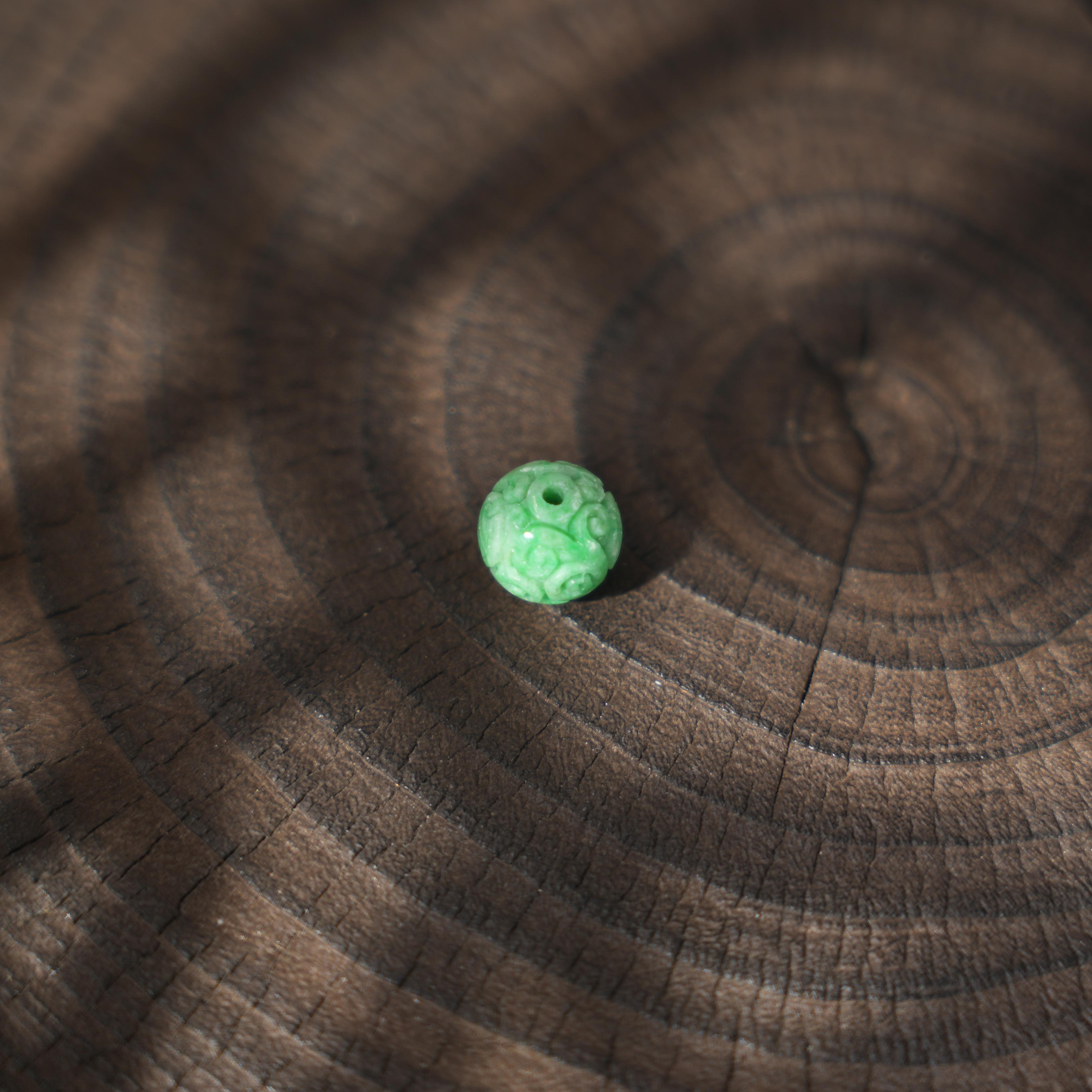 卡12翡翠单珠-天然A货翡翠吊坠（多样性发其一）