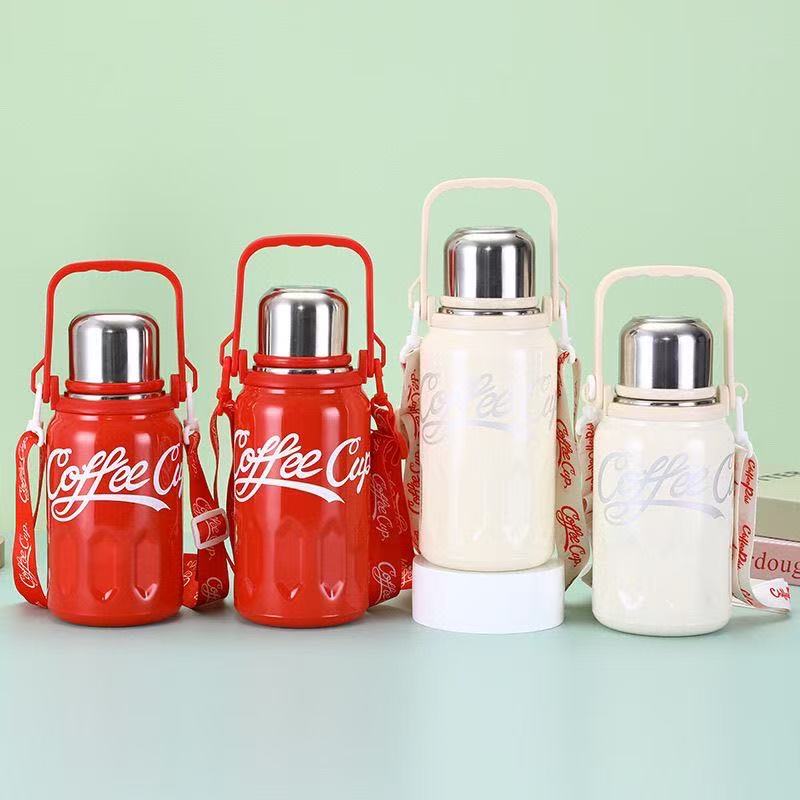 大容量旅行保温316不锈钢保温杯高颜值男女水杯便携户外颜色随机