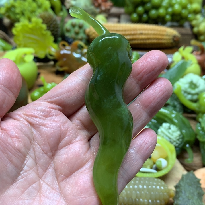 蛇纹石玉手把件未镶嵌广****厂