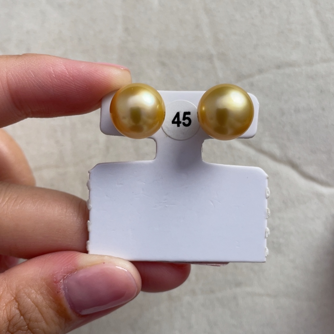 海水珍珠耳饰18K金镶嵌