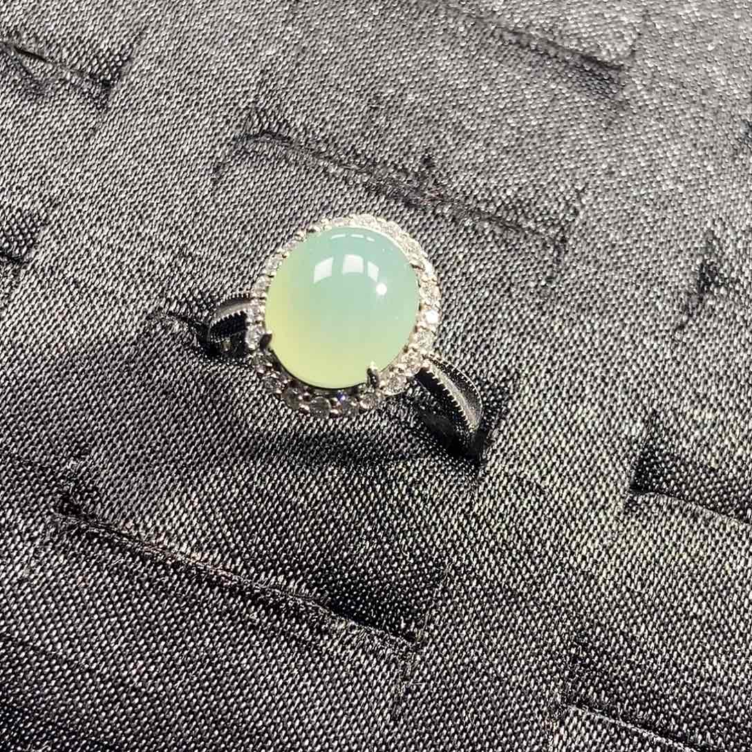 翡翠银S925镶嵌戒指