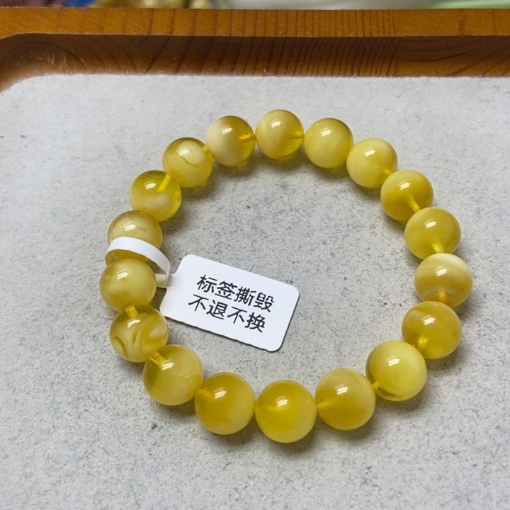 蜜蜡未镶嵌裸石手串