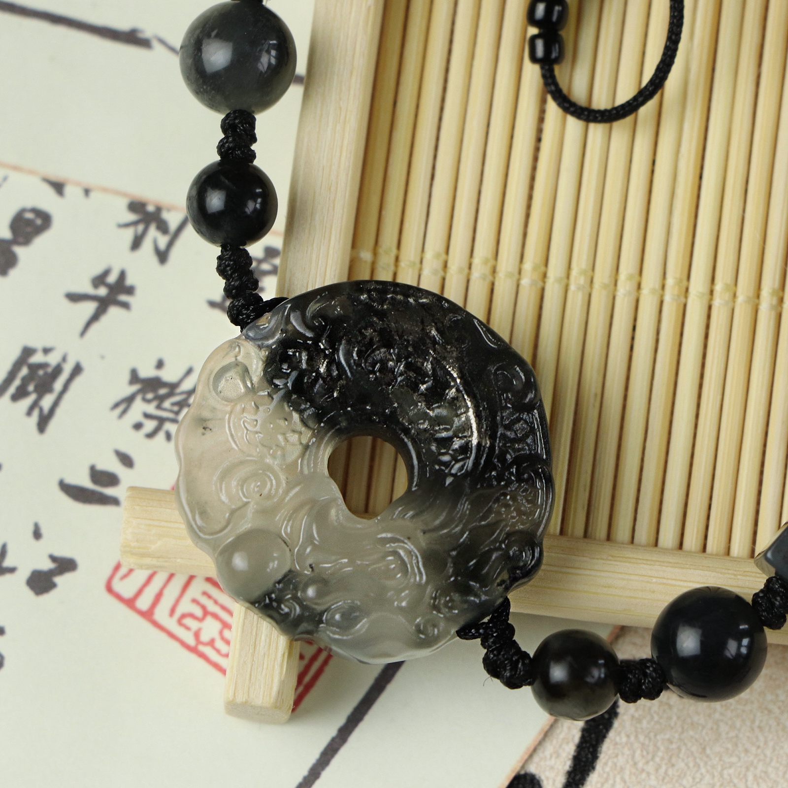 Nanya/南亚多样性发一岫玉水墨手链原创设计按需求可定制图案颜色