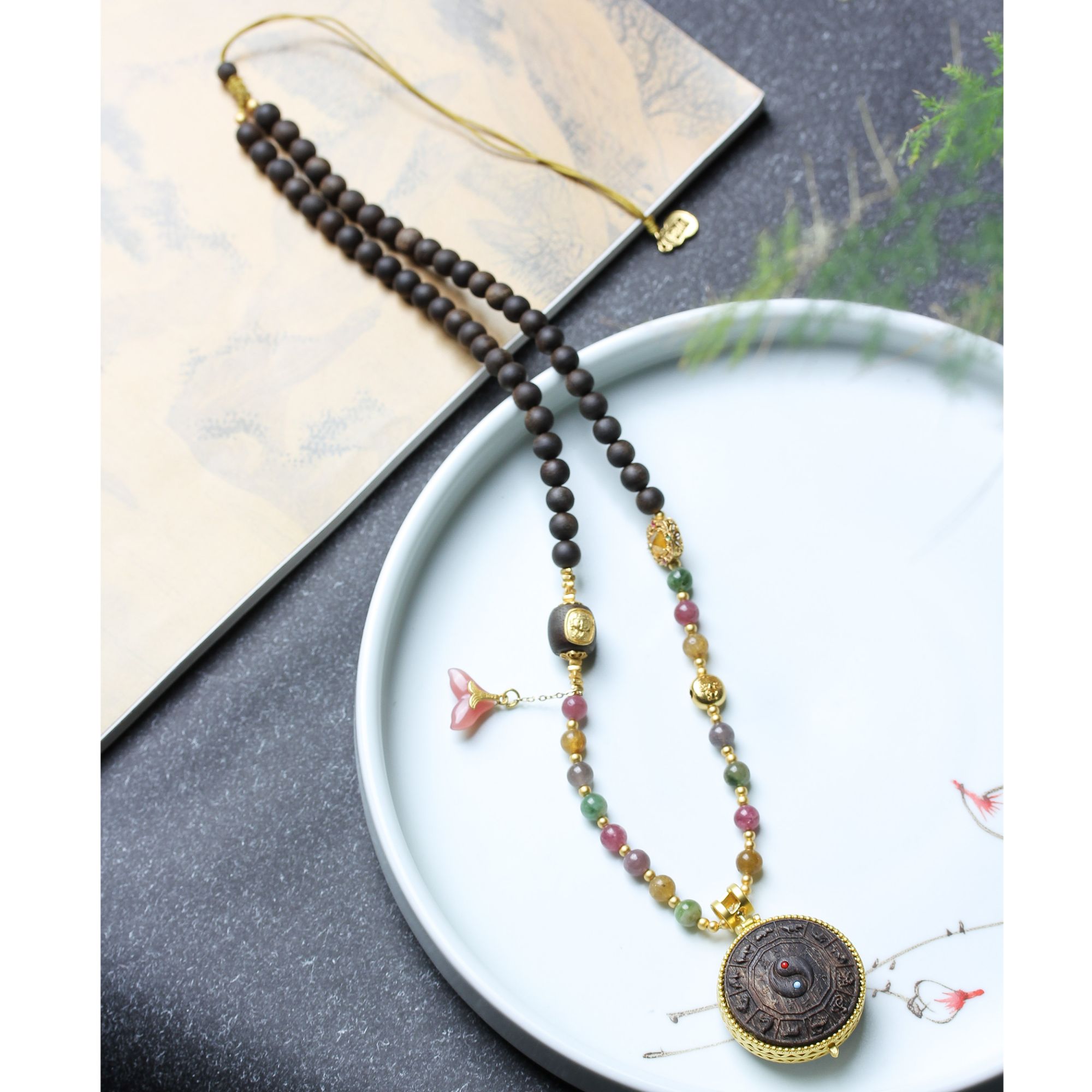 沉香【金华】紫棋小度香囊项链串