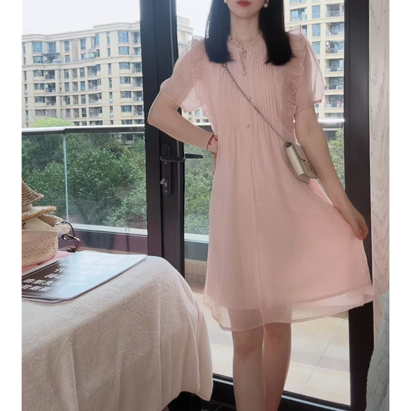 连衣裙显瘦气质时尚夏季小众法式中长款减龄收腰设计感温柔裙子
