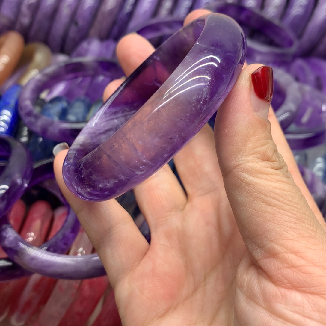 紫晶手镯未镶嵌岁**梭