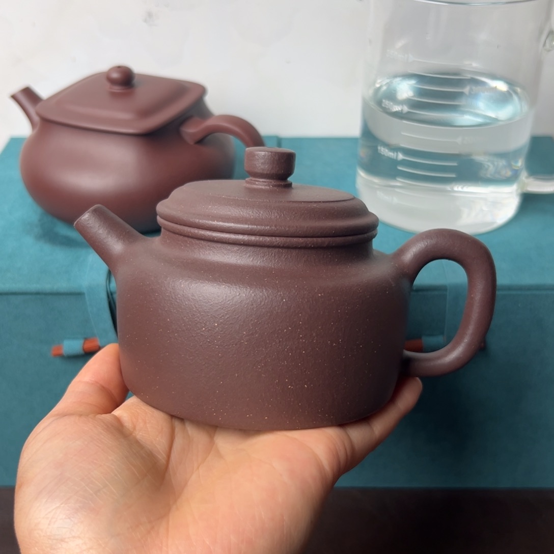 茶壶紫砂瑕疵天青紫泥德钟240毫升