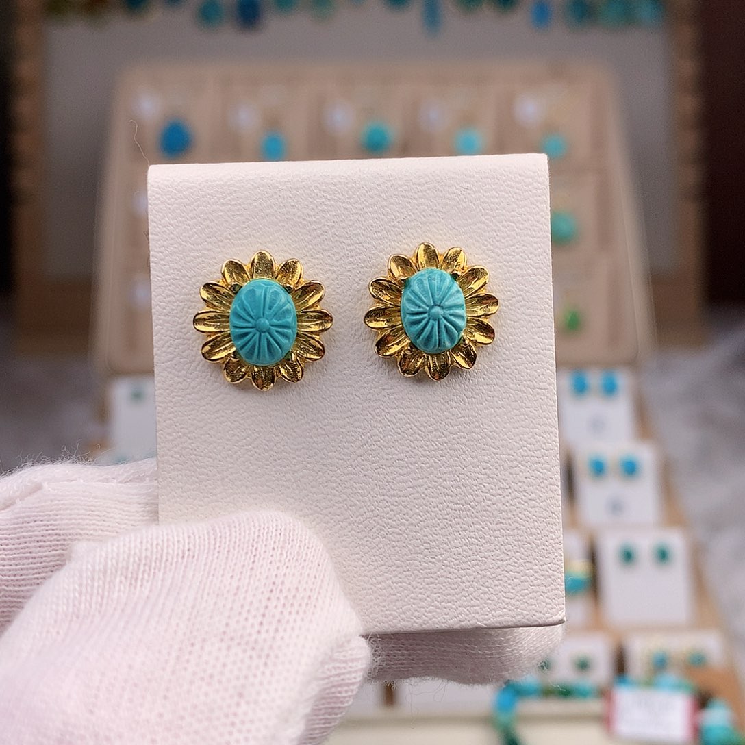 绿松石耳饰未镶嵌