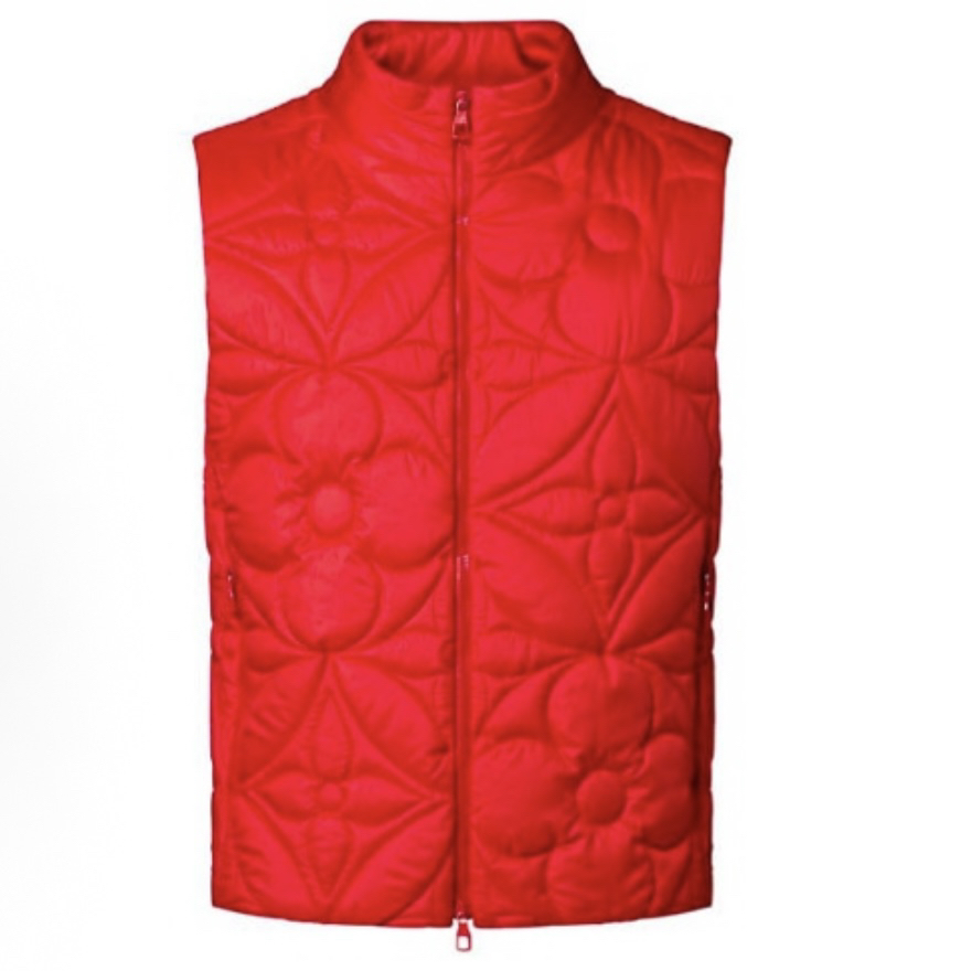 未使用 LouisVuitton/路易威登 花卉满印logo马甲48/52码 md1166