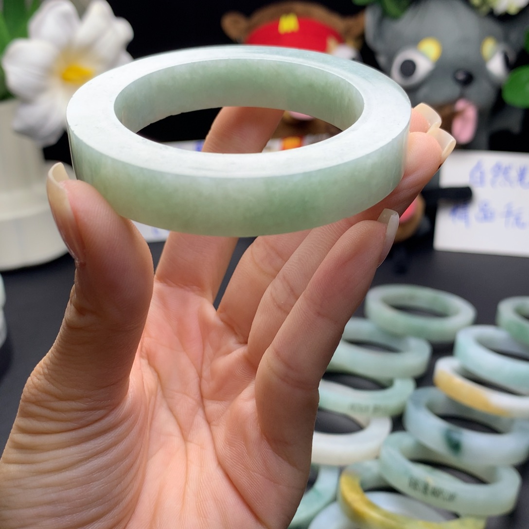 定制翡翠未镶嵌翡翠手镯51-55正