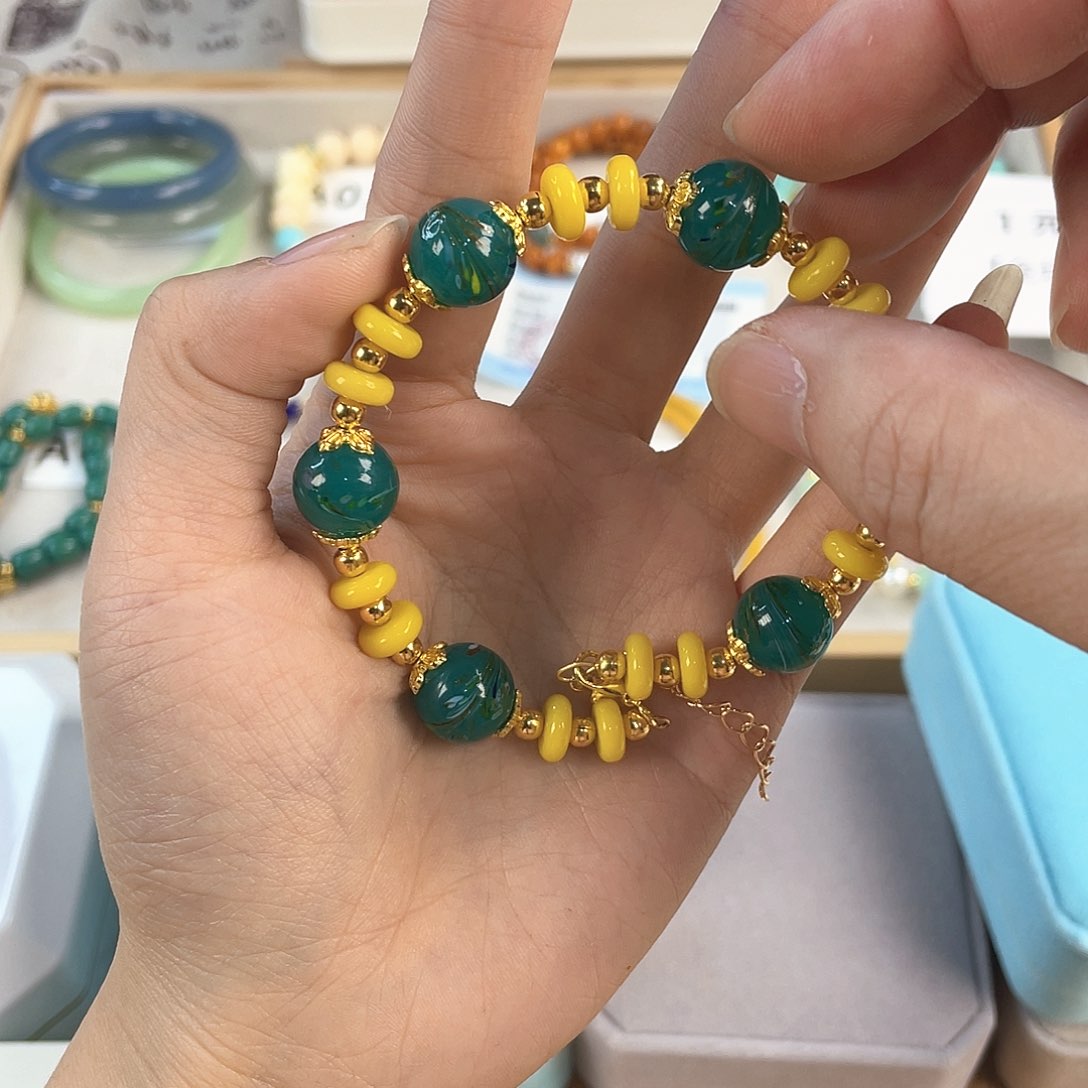 针钠钙石银S925镀金镶嵌手饰