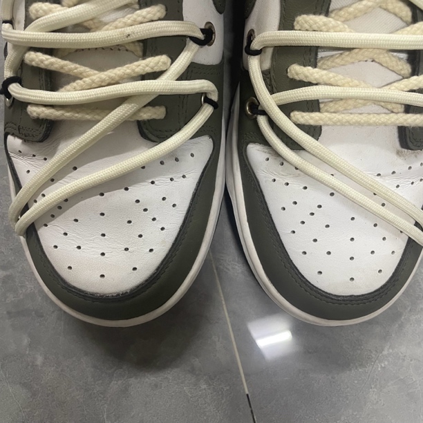 42码/dk定制白绿低帮休闲板鞋