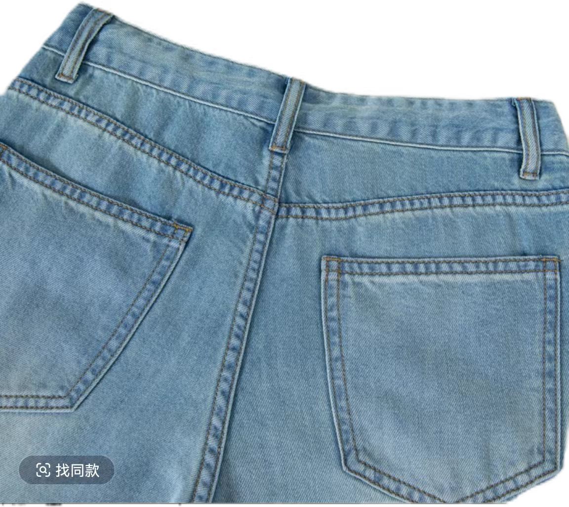 天丝刺绣镂空花边九分牛仔裤女2025夏季薄款小众宽松显瘦阔腿裤子