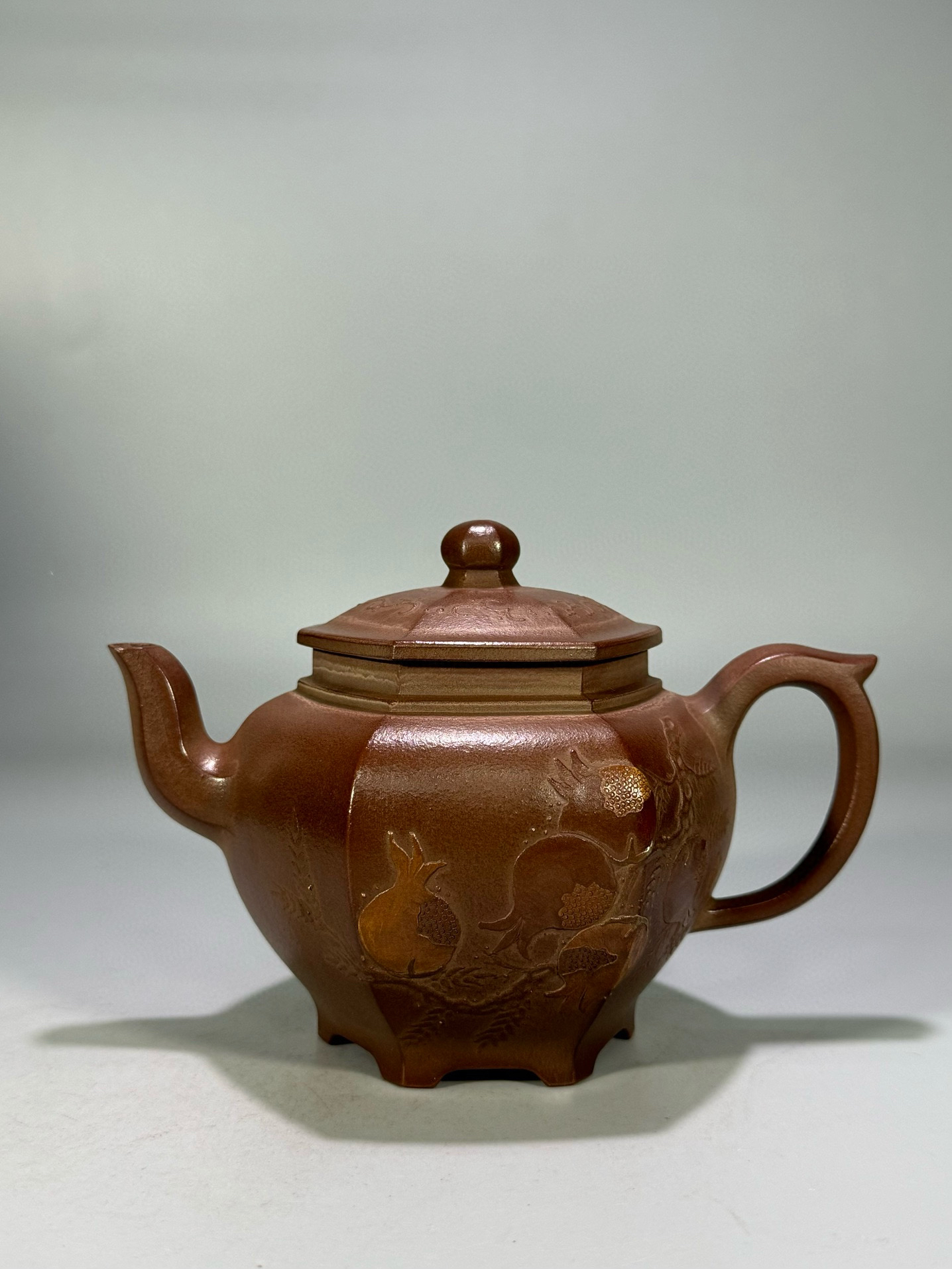 彩绘六方宫灯壶「麻布纹」 容量约380cc 