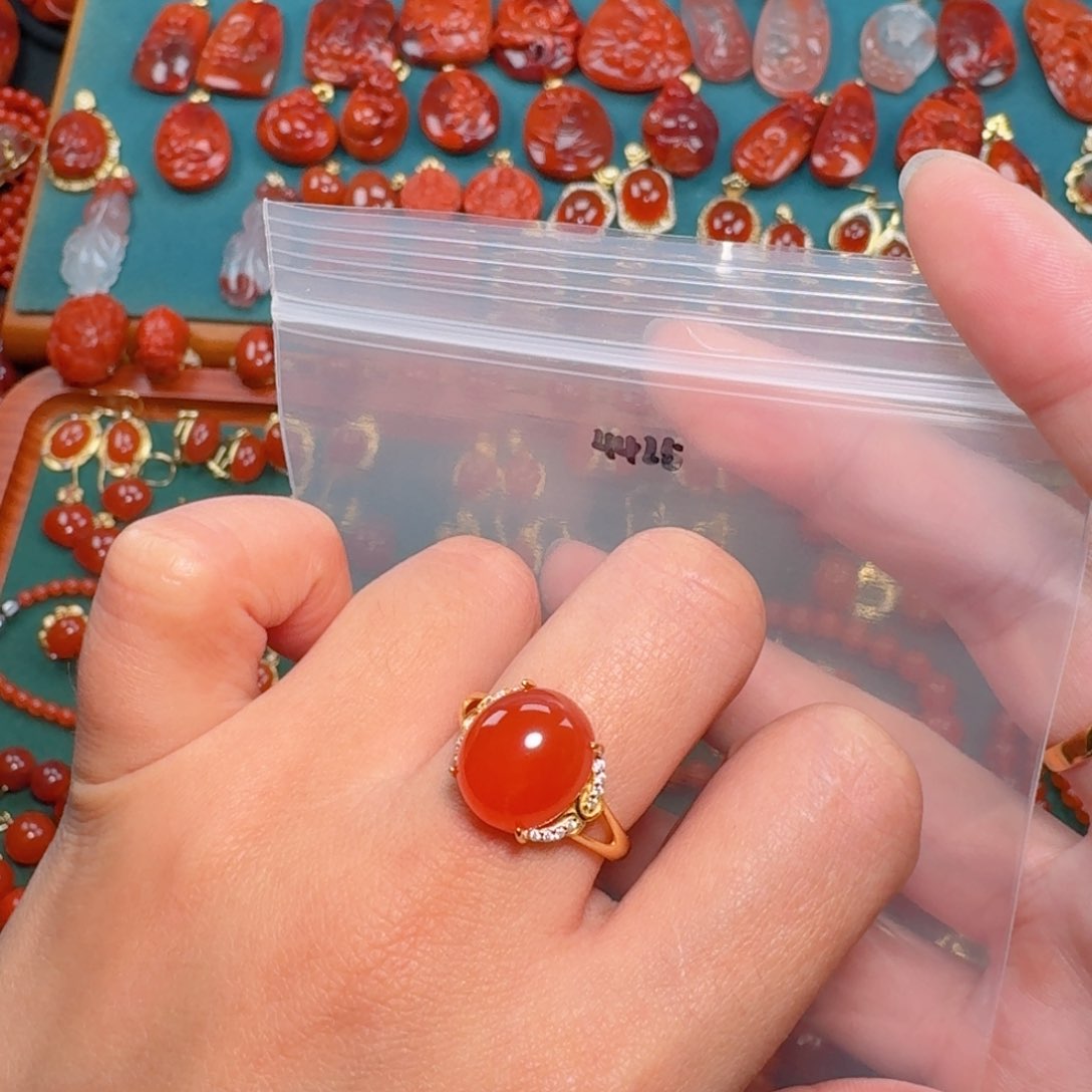 南红玛瑙南红银S925镶嵌