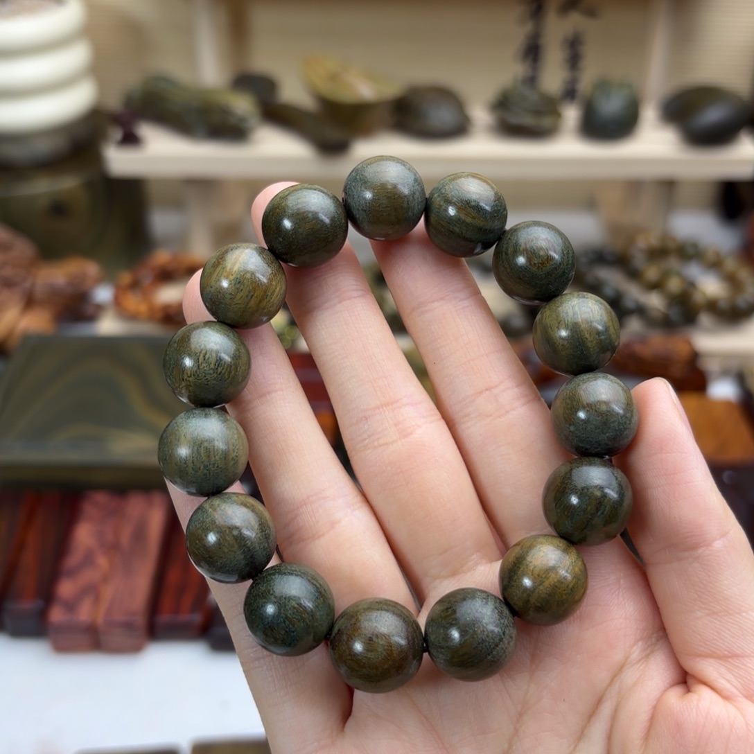 觉***醒木绿檀木料工艺品