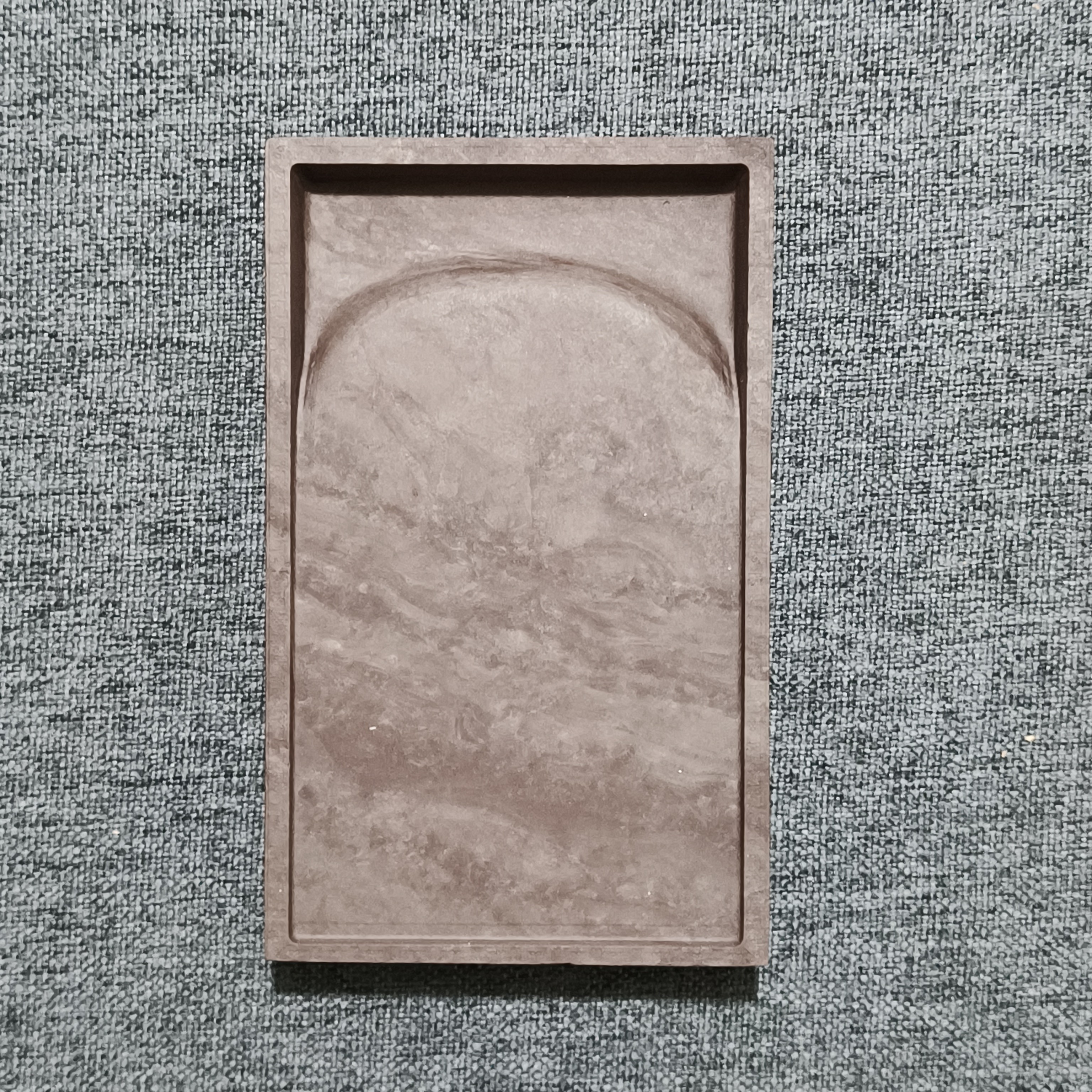 老坑洮砚，喇嘛崖老坑鸊鷉血门字砚，尺寸12.7*7.7*1.7厘米