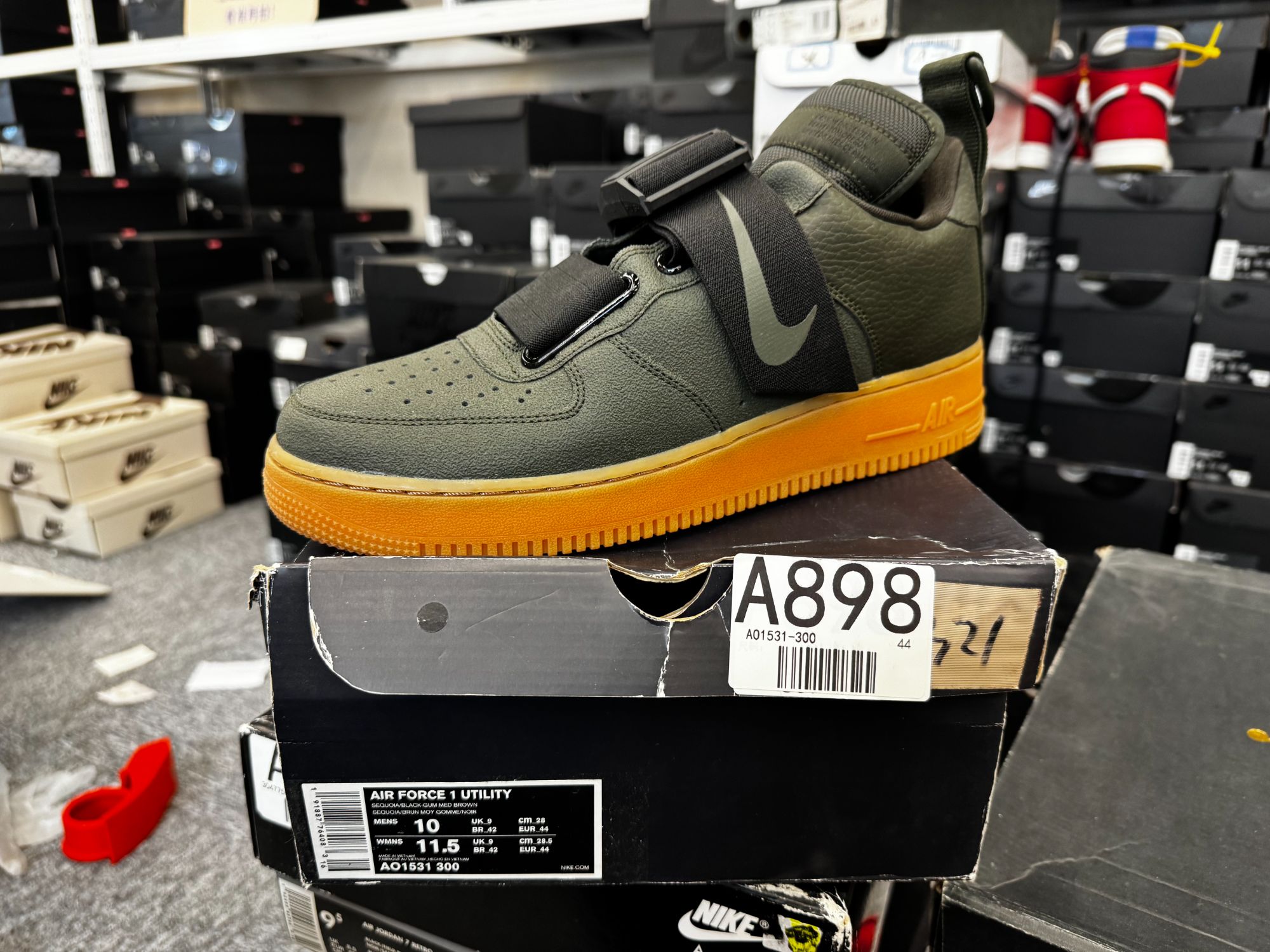 nike af1 深绿 全新原盒 44码 12.3 bai A898